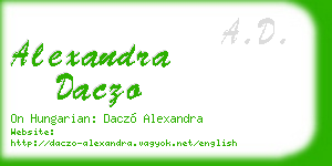alexandra daczo business card