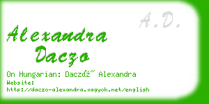 alexandra daczo business card